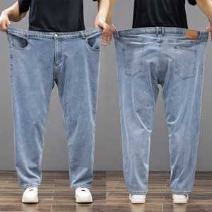 Jeans amples pour hommes grandes tailles 8XL, pantalon cargo en denim extensible, pantalon à jambes larges surdimensionné, vêtements pour personnes de <span class=keywords><strong>grande</strong></span> <span class=keywords><strong>taille</strong></span> - Product Image 5