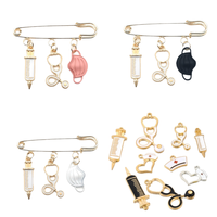 Hôpital stéthoscope broche broches infirmière semaine cadeaux émail épinglette décoration broche médecin mariage alliage placage