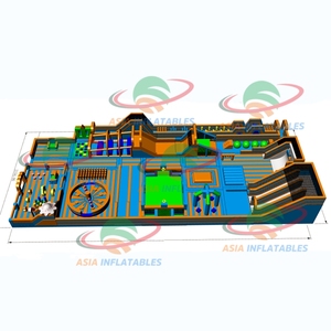 Thiết kế mới lớn nhất thế giới đầy màu sắc dễ dàng để cài đặt công viên giải trí bơm hơi công viên giải trí bơm hơi - Product Image 2