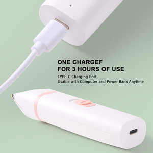 कुत्ते की क्लिपर्स ग्रोमिंग किट बाल क्लिपर कम शोर पंजा ट्रिमर रिचार्जेबल कॉर्डलेस शांत नाखून ग्राइंडर शेवर - Product Image 5