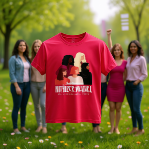 Maglietta con Grafica 'Empowered Women' per la Giornata della Donna, T-Shirt Casual in 100% Cotone, Vestibilità Regolare, Collo Tondo, Manica Corta, Design Stampato - Product Image 2