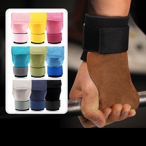 Guantes de levantamiento de pesas Empuñaduras de gimnasio Muñequeras acolchadas ajustables Soporte Protector de Palma Correas de servicio pesado Culturismo - Product Image 4