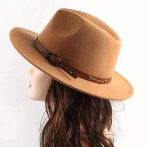 Sombrero Fedora Unisex de Fieltro, Ala Ancha, Elegante, Hecho a Medida, para Exteriores, Casual de Negocios, Bordado 3D, Cuatro Estaciones - Product Image 1