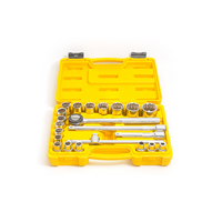 Ensemble d'outils de réparation automobile manuel de 22 pièces avec boîte en acier au carbone, clé à cliquet, rallonge pneumatique universelle, OEM
