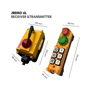 Télécommande radio industrielle avec potentiomètre pour camions-échelles et ferme intelligente, AC/DC, JEICO JREMO 6L Fabriqué en Corée, robuste - Product Image 2