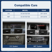 Écran tactile sans fil CarPlay pour voiture, unité principale Android Auto pour BMW X3 X4 F25 F26 2011-2016 CIC NBT, écran vertical