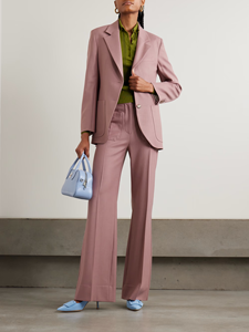Abrigos de vestir de manga larga de moda para <span class=keywords><strong>mujer</strong></span> al por mayor OEM trajes de oficina abotonados personalizados ropa de abrigo informal - Product Image 2