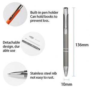 High Quality Customizable Laser Logo Metal Ballpoint Pens Business Advertising Promotional Sports Style 1.0mm Writing Blue Ink - Product Image 4