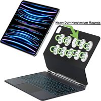 Casing Keyboard untuk iPad Air 13 2024 dan iPad Pro 12.9 Inci 2022-6th / 2021-5th / 2020-4th / 2018-3rd Generasi Magic Keyboard