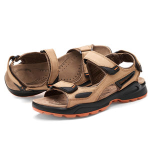 Tongs de plage originales pour hommes, sandales tongs en cuir faites à la main, style original, collection - Product Image 3