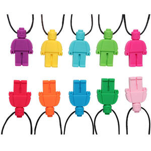 Anneau de dentition en silicone <span class=keywords><strong>pour</strong></span> bébé, sans BPA, avec design de robot 3D personnalisé, sûr et mignon, adapté aux enfants en phase de dentition et à l'alimentation - Product Image 6