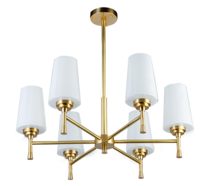 Lampe en verre de cuivre de style moderne, lustre d'hôtel de villa de maison de chine, usine de fabrication avec éclairage en laiton de prix direct - Product Image 1