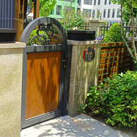 Porte battante automatique en alliage d'aluminium, design moderne, pour extérieur, hôpital, industrie, appartement, entrepôt, hôtel, anti-corrosion, durable