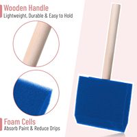 Offre Spéciale – Pinceau Éponge Noir à Manche en Bois pour Graffiti DIY – Spatule Éponge pour Enfants – Peinture Multi-Spécifications