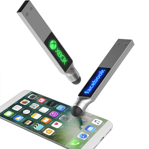 Pendrive Laser Led Logo ổ đĩa <span class=keywords><strong>flash</strong></span> chiếu sáng logo với Touch Pad - Product Image 1