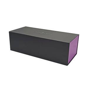 Custom Luxury Matt Purple <b>Magnetic</b> Foldable Gift <b>Box</b> with Corrugated Paper Insert Embossing Sponge Lining Recycled Materials - Product Image 2