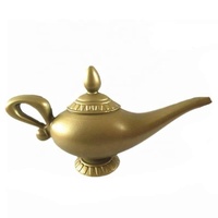 Lampe d'Aladdin en bois, pot à huile de thé, lumière magique, décoration rétro d'Halloween, costume de cosplay, cadeaux de fête, artisanat
