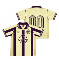 Camiseta de Fútbol Personalizada con Diseño de Franjas, Ropa Deportiva Transpirable de Poliéster, Sublimación Deportiva de Moda, Camiseta de Fútbol Vintage, Polo de Fútbol
