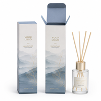Boîte personnalisée pour diffuseur à bâtonnets 50 ml, petit carton pliable avec logo pour emballage de parfum d'ambiance et d'arômes