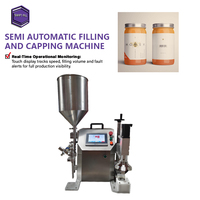 Máquina de Llenado y Tapado de Salsas y Condimentos, Tipo Garra, Doble Velocidad, Tapadora Antideslizante, Acero Inoxidable 304, Vial de Vidrio, Controlada por PLC