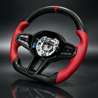 Volant en cuir rouge en fibre de carbone pour BMW G20 G28 G30 G38 G32 G11 G12 G01 G02 G05 G06 G07 G08 G14 G15 X3M X4M X5M X6M M3