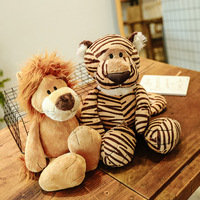 Peluche transfrontalière en peluche courte pour enfants, motif Forêt Zoo, super douce, rembourrage en coton PP, éléphant de la jungle, cadeau d'anniversaire pour