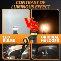 Ampoule LED T10 194 2,44W Super Lumineuse Plug-and-Play 168 W5W Type Cale 12-24V pour Éclairage Intérieur Automobile Plafonnier et Carte