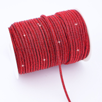 Cuerda de Cristal con Pedrería para Decoración de Ropa, Sombreros, Zapatos y Bolsos, con Acabado Brillante para Otras Prendas