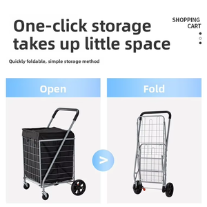 Chariot pliable en tissu Oxford imperméable, chariot portable pour la maison, le supermarché, les courses et la <span class=keywords><strong>livraison</strong></span> express - Product Image 4