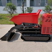 Livraison gratuite Mini camion à benne basculante populaire 500kg Mini camion à benne basculante sur chenilles à chargement automatique avec pelle