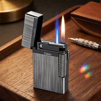 Briquet torche JH avec CE 2 flammes pour fumer, son fort, 2 en 1, briquet à pipe, flamme bleue douce et briquet à jet unique