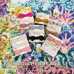 Ensemble d'accessoires pour cheveux pour enfants Trendz Sweet First Love, bandeau en tissu et nœud papillon, design mignon, cadeau de fête pour filles, emballage personnalisable - Product Image 2
