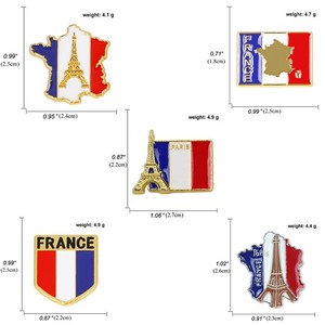 Nueva bandera francesa broche personalidad edificio París Torre <span class=keywords><strong>Eiffel</strong></span> solapa pin insignia - Product Image 4