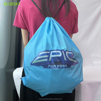 Sacs à cordon en Polyester 210D, Logo personnalisé, sac à dos de sport imperméable, sacs à cordon en Nylon bleu promotionnels