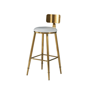 Modern Luxury <strong>Bar</strong> <strong>Stools</strong> <strong>with</strong> <strong>Backrest</strong> for Kitchen Gold Metal Swivel <strong>Bar</strong> <strong>Stool</strong> Counter Height - Product Image 6