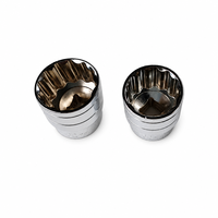 Jeu de douilles à cliquet 21 pièces 1/2 pouce 12 points 8-36 mm Cr-V et Cr-Mo avec coffret en plastique moulé vert pour réparation automobile
