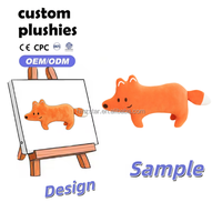 Coussin en peluche chat de dessin animé, oreiller doux en forme de renard, rembourrage en coton PP, cadeau pour enfants et famille, pour canapé et maison