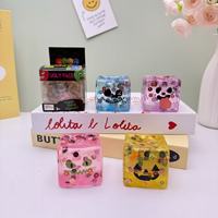 Cubes de sucre de malt d'Halloween, motifs visage de fantôme, paillettes, motifs de fruits, sequins, cubes d'Halloween, jouets souples anti-stress, vitrine