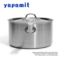 Casserole en acier inoxydable de qualité commerciale robuste avec fond multicouche, chauffage rapide, directement de l'usine pour la restauration hôtelière