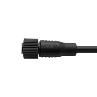 Connecteur de câble moulé femelle droit M12 à codage A/B/C/D, non blindé, IP67, 3/4/5/6/8/12/17 broches, en alliage de cuivre doré, conforme IEC61076-2-101
