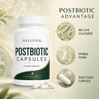 Capsules postbiotiques personnalisées OEM sous marque privée pour la santé intestinale et le soutien digestif