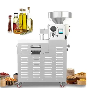 Small commercial household screw oil press, automatic stainless steel oil press machine