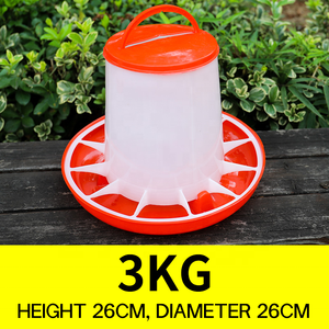 Poultry Drinker &amp; <strong>Feeder</strong> for Farms Durable Plastic Bird <strong>Feeders</strong> &amp; Drinkers Lightweight &amp; Easy Clean White &amp; Red - Product Image 3