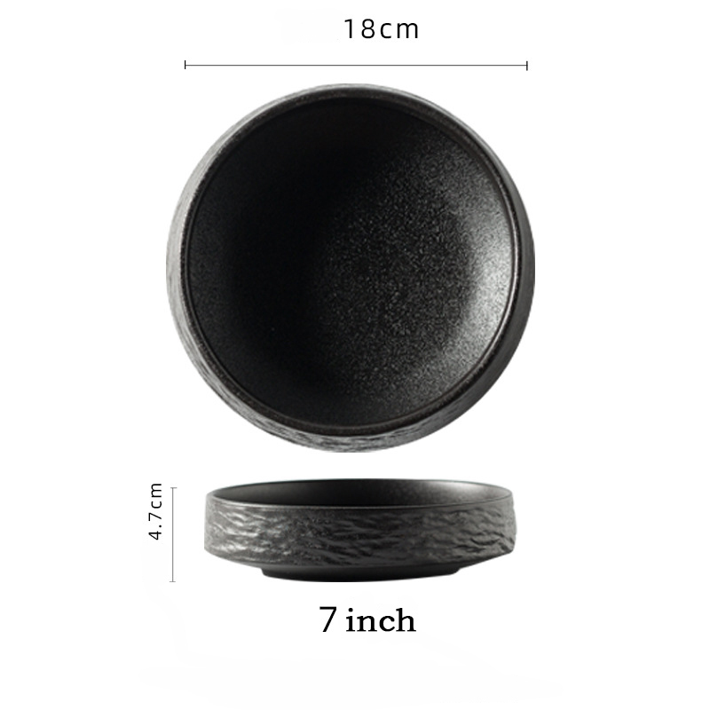 7 inch bowl-black