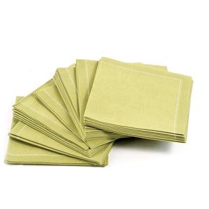 مناديل ورقية صفراء مخصصة مع شعار مطبوع للمناديل الورقية لحفلات الزفاف والالكوكتيل لمرة واحدة - Product Image 4