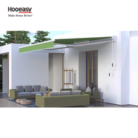 Auvent de porte et de fenêtre Hooeasy imperméable et décoratif, manuel, rétractable, pliable, pare-soleil