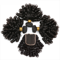 RUIMEI Dreadlock estensione dei capelli umani cuticola brasiliana allineata capelli mongoli rimbalzanti fasci di capelli ricci e frontali