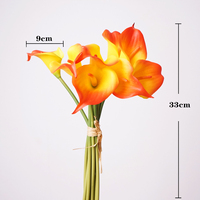 Buket Bunga Calla Lily Buatan PVC Realistis, Desain Floral Modern Buatan Tangan untuk Dekorasi Rumah & Pernikahan - Tahan Lama & Ramah Lingkungan