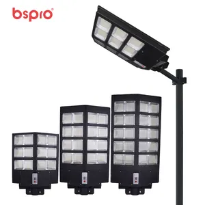 Bspro Lampu Jalan LED Tenaga Surya Terintegrasi, Lampu Luar Ruangan, IP65 Tahan Air, 300W, 400W, 500W