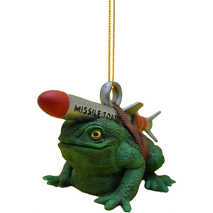 ของตกแต่งรูปกบขีปนาวุธ ของตกแต่งต้นคริสต์มาสรูปกบขีปนาวุธตลก ของตกแต่งต้นคริสต์มาสรูปกบมิสเซิลโท ของตกแต่งคริสต์มาสรูปกบขีปนาวุธ ของตกแต่งวันหยุดรูปกบขีปนาวุธ น่าเกลียด - Product Image 1